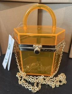 Marcie Hexagon Purse - Fluorescent Orange - A0134 - Picture 1 of 5