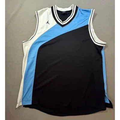 Баскетбольная футболка Jordan 2005 черная светло-голубая белая мужская XXL без рукавов. - Изображение 1 из 4