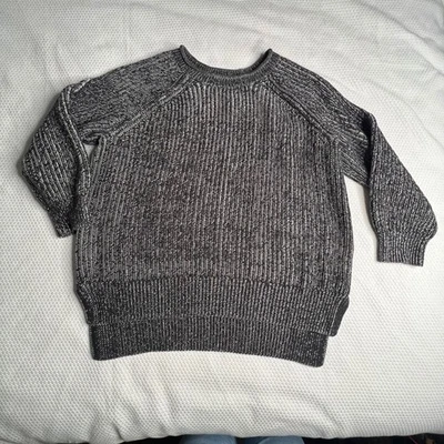 Ellen Tracy 女式大码黑色 Marl 罗纹针织圆领套衫毛衣 — 第 1/4 张图片