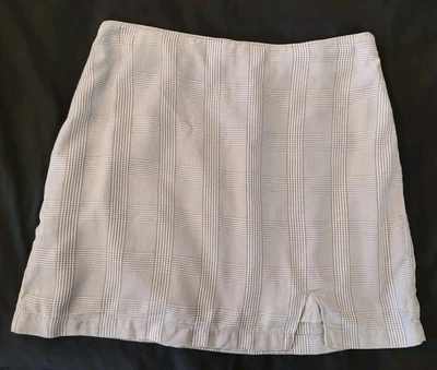 NUEVO CON ETIQUETAS Falda Abercrombie & Fitch Cuadros Estilo Retro Gris y Blanco Mini Forrada Talla L Foto 1 de 4
