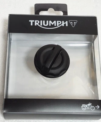 Nuevo 2016-22 OEM Triumph Bonneville, Scrambler, Thruxton, tapa de llenado de aceite de calle Foto 1 de 3