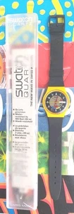 Reloj Swatch YAMAHA RACER GJ700 1985 Estándar Caballeros Raro Vintage Día Fecha Cuarzo - Imagen 1 de 8