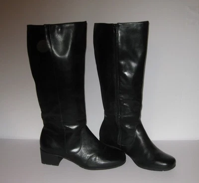 Женские высокие черные кожаные сапоги Elites by Walking Cradles размер 8,5 W W - Изображение 1 из 4