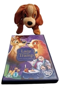 Disney's Lady & The Tramp DVD and Lady Beanie Plush Preloved VGC - Picture 1 of 2
