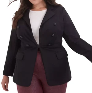 NEU LANE BRYANT SCHWARZ PONTE THE BRYANT ZWEIREIHIGER BLAZER JACKE 16 - Bild 1 von 5