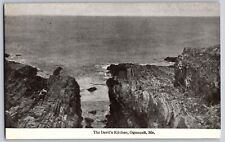 Ogunquit, Maine ME - Devil's Kitchen, Twin Rocks on the Ocean - Vintage Postcard
