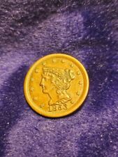 1853 HALF CENT, BRAIDED HAIR, SHARP AU **EARLY COPPER ** FREE SHIPPING!!!