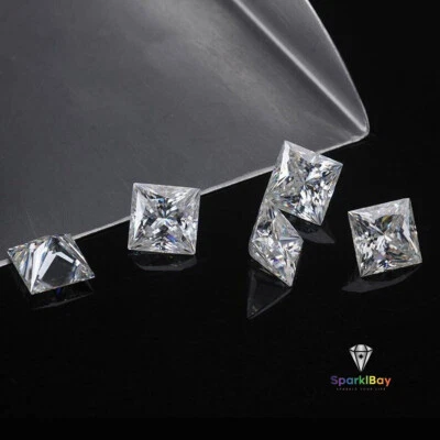 Loose AAA CVD lab Grown Diamond 5 mm Princess Cut D F- IF GIE Certified - Image 1 of 4