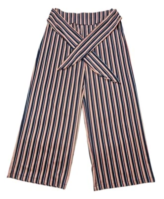NY Collection Striped Stretch Wide Leg Capri Dress Pants Women's Size Large - Image 1 of 4