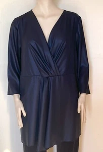 MARINA RINALDI by MAX MARA, Draped Blouse Tunic,Plus Size 25 MR, 16W, 46DE, 54IT - Picture 1 of 14