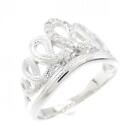Authentic K18WG Tiara Diamond Ring 0.11CT  #260-006-347-7368