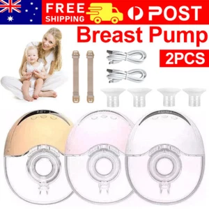 AU 2PCS Breast Pump Hands Free with 4 Modes & 12 Levels Smart - Picture 1 of 14