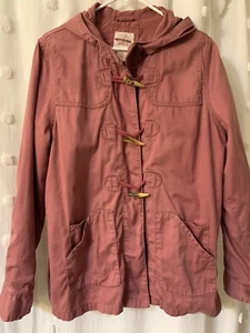 Mossimo Women’s Utility Hooded Jacket W/ Snaps/buttons/ Pockets “Fits Size 14 “ - Picture 1 of 12