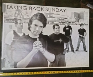 VINTAGE POSTER Taking Back Sunday Black & White Group Photo Classic EMO - Picture 1 of 4