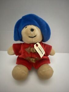 Vintage Eden Paddington Bear 8" Plush Red Coat Blue Hat Stuffed Animal Toy