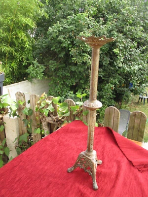 Chandelier d'égiise en bronze ancien XIXe - Photo 1/4