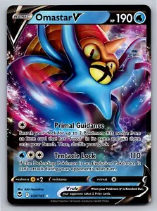 Tarjeta Pokémon Tempestad Plateada Ultra Rara Omastar V 035/195 - Casi Nueva - Imagen 1 de 2
