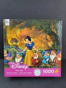 Ceaco Disney Fine Art Snow White 7 Dwarves Among Friends Puzzle 1000 Complete - Picture 1 of 11