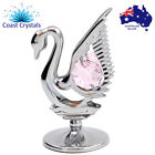 Crystocraft Swan With Pink Swarovski/Bohemian Crystals