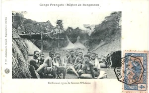 CPA Carte Postale Congo Brazzaville Région de Bangassou Coiffures et types de fe - Picture 1 of 2