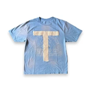 NEW Travis Scott Coachella Utopia T-Tape Blue Washed Tee Size Small - Picture 1 of 5