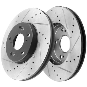 294mm Front Disc Drilled Rotors Kit for Jeep Compass Patriot Mitsubishi Lancer - Picture 1 of 5