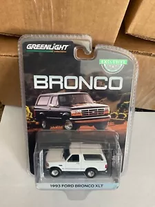 Ford Bronco XLT 1993 exclusivo de Greenlight Hobby blanco - Imagen 1 de 1