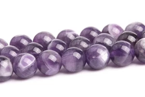 Cuentas sueltas redondas de amatista de dientes de perro púrpura profundo natural de 6 mm grado AA - Imagen 1 de 4