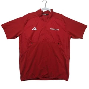 Arkansas State Red Wolves Pullover Shirt Mens Large Adidas Zip Up Logo NCAA - Picture 1 of 12