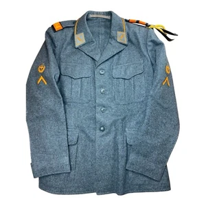 Swiss Army Military Jacket Gray Wool Uniform Mens 50 N - Picture 1 of 10