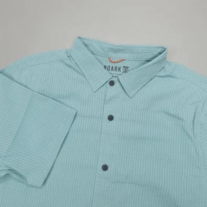 Roark Bless Up Button Up Hemd Aqua 2 Herren Gr. S RW534 leicht perforiert - Bild 1 von 11