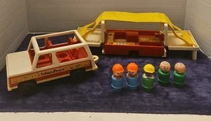 Fisher Price Little People 992 Jeep & Pop-up Camper W/ Figures 1979 - Picture 1 of 10