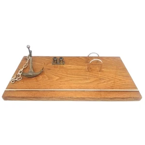Vintage sowjetischer Schreibtisch Bronze Messing Kalender und Stifthalter Anker Souvenir Geschenk - Bild 1 von 8