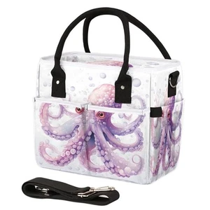 Beautiful Pink Octopus Lunch Bag Large Lunch Tote Bag, Leakproof Reusable Ins... - Picture 1 of 8