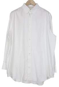 Suitsupply Camicia Formale Da Uomo ~2XL Bianca Twill Slim Button-Down Cotone - Foto 1 di 9