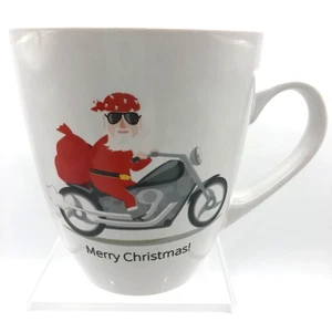 Tasse Kaffeetasse Bruntmor SANTA Motorradfahren Frohe Weihnachten! 16 oz - Bild 1 von 9
