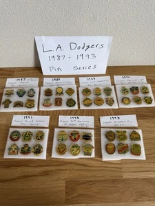 Prendedores coleccionables de colección de los LA Dodgers MLB 1987-1993 unocal de colección Qt 42 prendedores - Imagen 1 de 24