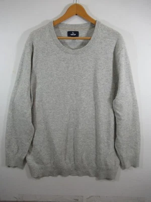 Lands End 100% Cashmere Sweater Men 2XLT Gray Pullover Lightweight - Image 1 of 4