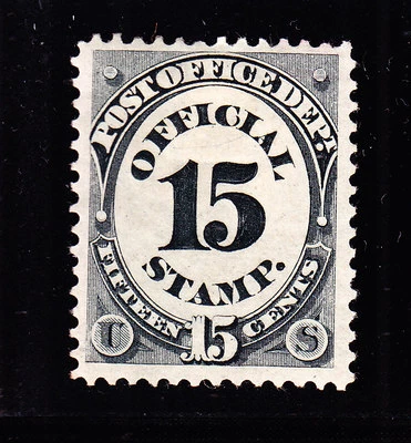 US O53 15c Post Office Department Official Mint VF OG H SCV $140 - Image 1 of 2