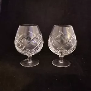 (2) Occhiali Cristallo Piombo Intagliati Royal Gallery Brandy 5,75" Intagliati 24% Slovacchia - Foto 1 di 6