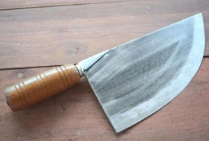 Iron Cutter Pork Beef Knife Slaughter Butcher Cleaver Chef Kitchen Chop 8 3/4 in - Picture 1 of 6