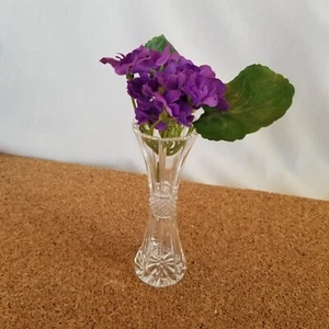 Bohemian Czech Crystal 5” Bud Vase +24% Lead Glass - Picture 1 of 8