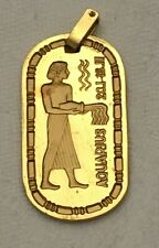 Médaille du zodiaque verseau plaqué or