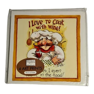 NEU Set aus 4 zeitgenössischen Kunst Poster Kunstdrucken ~ passt 6” x 6” Rahmen - Bild 1 von 7