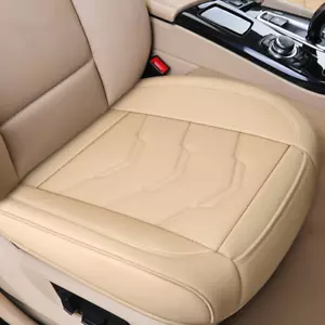 Leder Auto Vordersitzbezug Stuhlschoner Kissen Beige Innenausstattung Zubehör - Bild 1 von 9