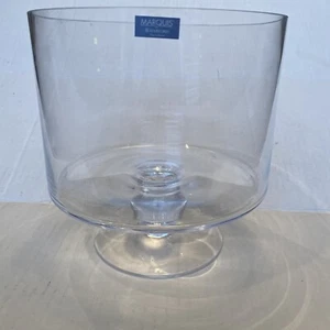 Vintage Marquis Waterford Trifle Bowl Clear Glass Made In Poland 8.25” Footed - Picture 1 of 7