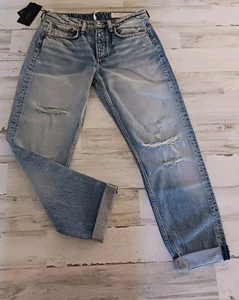 Nwt Womens Rag & Bone New York Jeans 👖 Size 26 Midrise Boyfriend Rosa Cuffed - Picture 1 of 18