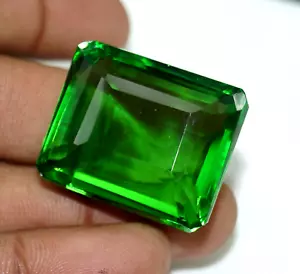 GIE Certified Natural Brazilian 105.15 Ct Emerald Green Topaz Loose Gemstone - Picture 1 of 7