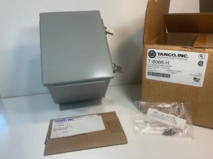 Tanco T-8066-H Tipo 12 Contenitore 8"x6"x6" Cerniera Morsetto Coperchio con Piastra Posteriore Acciaio - Foto 1 di 8