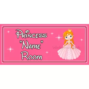 Letrero de puerta de dormitorio - Princesa Disney Niños Personalizado - Imagen 1 de 2